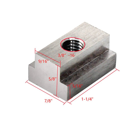 3/8-16 Thread T Slot Nut Fits Toyota Tacoma Tundra Bed Rails And Deck Track Stainless Steel Heavy Duty Tie Down Accessory dimensions