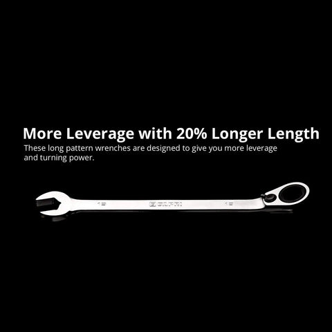 Long Pattern 6-Point Reversible Ratcheting Wrench Set 1/4 To 3/4 Inch SAE, 8-Piece With WaveDrive Plus advertising leverage