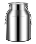 Cool Heavy Duty Storage Bucket With Secure Lids, 304 Stainless Steel Milk Can And Wine Pail Tote, Sealed Grain Container For Rice Coffee Beans Dog Food That Keeps Everything Fresh And Ready, 64L.