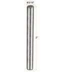 Three Sixteenth Inch By Two Inch Dowel Pins In Heat Treated Alloy Steel For Extra Hardness And Bright Finish Heavy Duty Precision Alignment And Anti Rust And Corrosion Protection Vibration Polished Surface Durable Set Of Five, single pin view