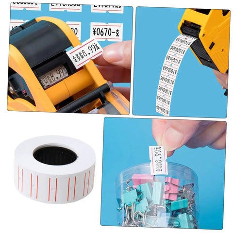 Pricing Label Paper Rolls For Pricemarker Machines 4000 Small Retail Price Tags Sticky Adhesive in yellow pricemarker