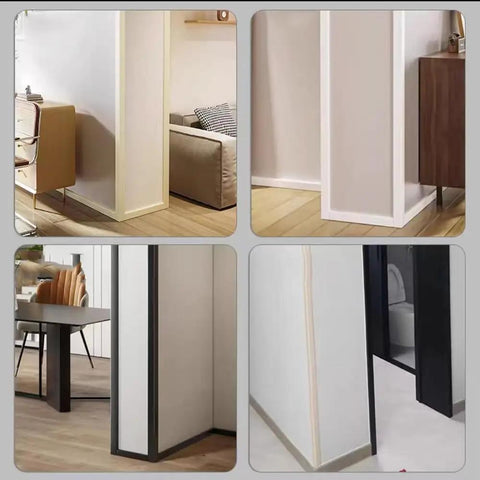 Self Adhesive PVC Wall Corner Protector L Shaped Marble Grain Edge Guard For Doors Windows And Furniture in use on wall corners