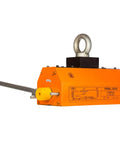 Heavy Duty Neodymium Magnetic Lifter For Round Steel Pipes And Flat Plates 10000 Lbs Crane Hoist V Groove Design, orange, industrial use.