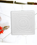 Square Stepping Stone Mold 37x37x6.5cm Reusable Concrete Paver Mold For Garden Pathway Patio And Lawn on a tiled surface