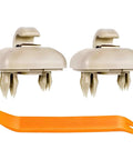 Sun Visor Clips Replacement Set For Audi Cars A1 A3 A4 A5 A6 Q3 Q5 TT S3 S4 S5 Allroad Beige ABS with crowbar tool