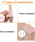 4 Pack Self Adhesive Drawer Pulls Right Angle Aluminum Alloy Invisible Cabinet Handles 70mm Ballet Pink Dope Look for Modern Kitchens