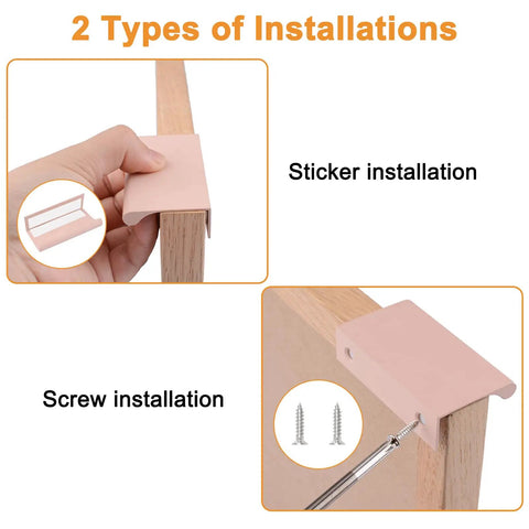 4 Pack Self Adhesive Drawer Pulls Right Angle Aluminum Alloy Invisible Cabinet Handles 70mm Ballet Pink Dope Look for Modern Kitchens