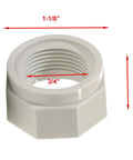 D15 Feed Hose Nut Replacement For Polaris Pool Cleaners 180 280 380 480 Fits Zodiac Polaris Models Pro 3900 Sport 6 Pack Heavy Duty Nut For Secure Hose Connection, white plastic, 1-1/8 inch