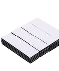 Stack of Heavy Duty 1x4 Inch Hook And Loop Fastener Strips With Adhesive, 20 Sets, Double Sided Sticky Tape in Black for various uses