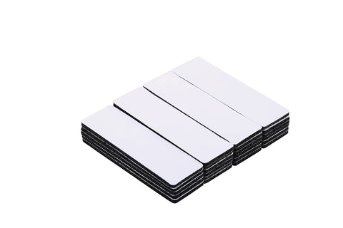 Stack of Heavy Duty 1x4 Inch Hook And Loop Fastener Strips With Adhesive, 20 Sets, Double Sided Sticky Tape in Black for various uses