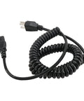 Heavy Duty Electric Pallet Jack Charger Cable Replacement Harness For Big Joe E25 Ez30 E30 D40 Walkie Tugger Stackers coiled black power cord.