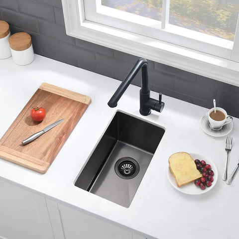 14 By 18 Inch Undermount Bar Sink Stainless Steel 16 Gauge T304 Pro Grade R10 Tight Radius Small RV Single Bowl Kitchen