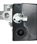 Side view of Pressure Switch For IR Parts 145 to 175 Psi Air Compressor 4 Port Side Wire Feed Adjustable Unloader Replacement 23474653 And 23474653R Durable Compatible With SS3 And More