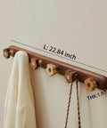 Dang Cute Flower Peg Wall Mount Coat Rack For Kids Crafted From Solid Walnut Wood Storage 22.84 inch with flower hooks