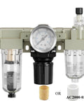 Rugged FRL Combo Unit For Your Compressed Air System With AC2000-02D, AC3000-02/03D, AC4000-04/06D, AF5000-06 Fiber Core Filters