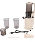 Experience The Ultimate Cold Press Juice With This 550 Ml Slow Masticating Juicer Machine including two cups and cleaning brush.