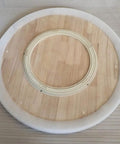 27 Inch Wooden Lazy Susan Turntable With Smooth As Butter Spin Heavy Duty Round Serving Tray for Dining Tables