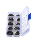 160 Piece E Clip Retaining Ring Snap Ring Kit With 2mm To 12mm Sizes in organizer case open view