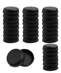 White Patio Furniture Glides 150 Pack Smooth Non Scratch Chair Leg Caps And Table Foot Pads Shield Hardwood Floors From Deep Scuffs Silencing Loud Squeaks Heavy Duty Floor Protectors For Metal Porch Seating stacked black chair leg caps