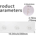 Dimensions of Two Pack Transparent Shower Caddy Adhesive Pads For Replacement No Drilling Strong Wall Mount Sticky Pads