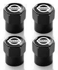 4 Pack Aluminum Tire Valve Stem Caps For Cars Black Anodized Metal Wheel Air Caps Auto Valve Covers Protectors Durable Alloy Caps