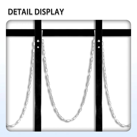Heavy Duty Vertical Parts Storage Rack For Pipes And Lumber Hella Sturdy four bay rack detail showing safety chain supports.