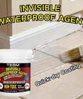 Heavy Duty Invisible Waterproof Sealant For Rvs And Trailers Crystal Clear Repair Adhesive applied with a brush on baseboard.