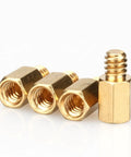 40Pcs Hex Brass Standoff Spacer Pillar Kit With Dual Threaded Ends And Copper Nuts And Screws For Electronics, PCB Mounts, Chassis Panels, Precision Machining, Easy Install, Durable Spacing, brass hex spacers