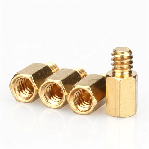 40Pcs Hex Brass Standoff Spacer Pillar Kit With Dual Threaded Ends And Copper Nuts And Screws For Electronics, PCB Mounts, Chassis Panels, Precision Machining, Easy Install, Durable Spacing, brass hex spacers