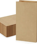 Stack and single Sturdy Lunch Ready Paper Bags With Square Bottom For Food Packing 6x4x11.5 Inches Fold Top Pack Of 100 Breathable Bags