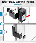 Adjustable Anti Theft Video Doorbell Mount Bracket For Ring And Blink Flexible Angle Holder installation close-up