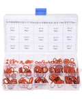 All In One Silicone O Ring Kit 225 Pieces With 15 Metric Sizes VMQ Sealing Gasket Set In Red 50 Shore Hardness Durable Rubber O Rings For Home Repair Automotive Plumbing And DIY Projects Includes Clear Storage Case; clear case with red O rings