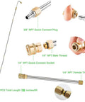 Brass Pressure Washer Extension Wand 120 Inch Telescoping Gutter Cleaning Tool For 4000 PSI Power Washers Replacement Lance details