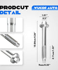 Wheel Hub Bearing Mounting Bolts For Jeep Grand Cherokee 2000 2010 And Jeep Cherokee 1984 2001 Replacement Hardware in silver tone metal with dimensions