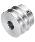 Heavy-Duty Aluminum V-Type Pulley With 14mm Bore And 40mm Outer Diameter, Double Groove For Motor Shafts And Drilling Machines