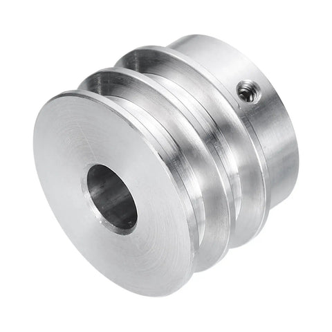 Heavy-Duty Aluminum V-Type Pulley With 14mm Bore And 40mm Outer Diameter, Double Groove For Motor Shafts And Drilling Machines