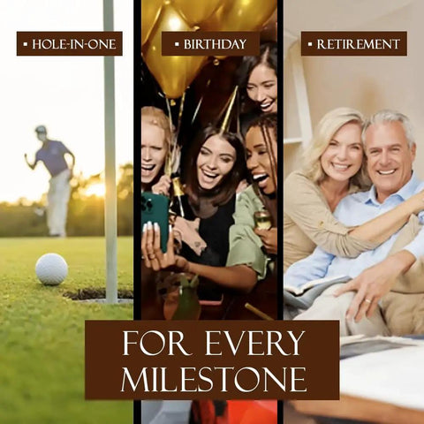 24K Gold Plated Golf Ball And Crown Ball Marker Set For Men And Dads used for various milestones like birthdays and retirements
