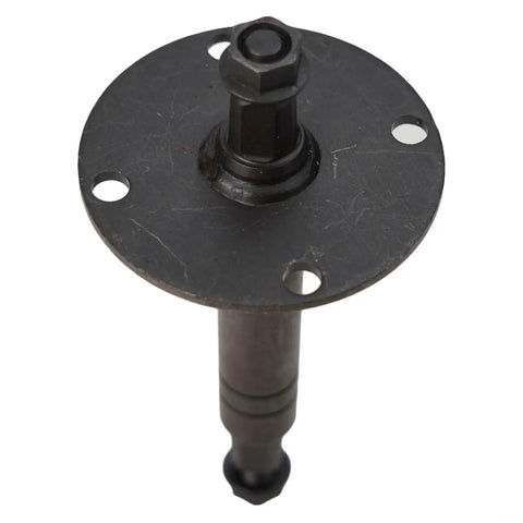 Top view of Beefy Exercise Bike Middle Wheel Axle Replacement Shaft For Front Fork With Nuts 20mm 165mm Length 60mm Hole Spacing Black Metal