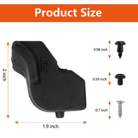 Ford F150 Tailgate Rubber Bumper Stopper Kit Left And Right With 4 Metal Bolts And 4 Plastic Bolts dimensions shown