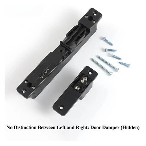 Hidden Hydraulic Door Closer With Ultra Quiet Soft Close, Anti Pinch Safety, Auto Rebound Tech For Interior Doors, Sleek Hidden Mount