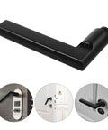 Black Aluminum Door Handle Replacement For Bedroom, Bathroom, And Toilet Doors Built To Last Rust Resistant And Waterproof