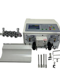 Automatic Wire Stripper Cutter Machine With Touch Screen Display For Precise Cable Peeling And Stripping Adjustable Voltage Electrician Tool with various attachments.