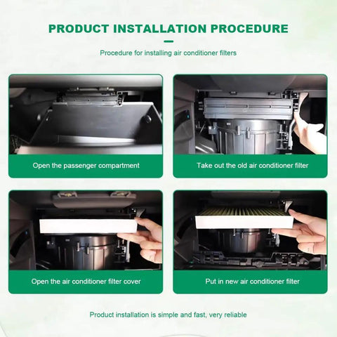 Product installation procedure for Premium Cabin Air Filter With Activated Carbon For Cars Keeps Your Ride Breathing Easy