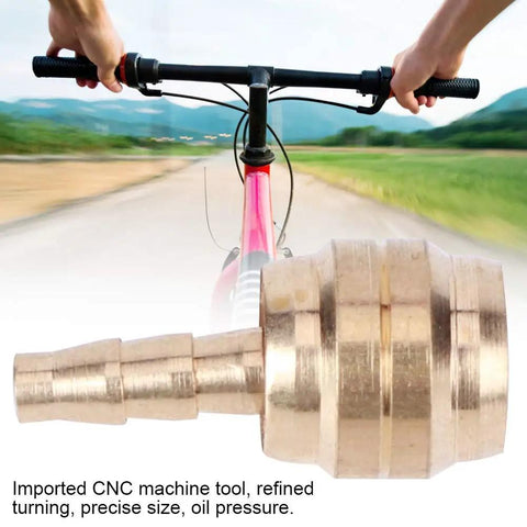 10 Piece Copper Alloy CNC Machined Bike Hydraulic Brake Hose Kit With Olive Connectors against bike handlebars