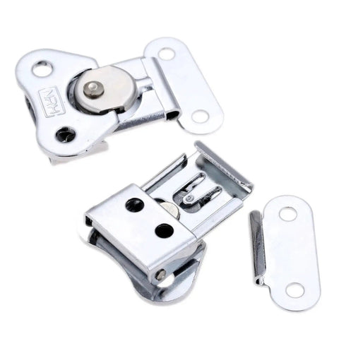 Heavy Duty 2Pc Toggle Latch Catches For Secure Wooden Box And Flight Case Protection With Spring Draw Keeper Plus Twist Lock Clamps Size 52 By 38mm, durable metal construction.