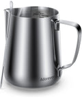 20oz Stainless Steel Milk Frothing Pitcher With Latte Art Pen For Home Espresso Machines And Coffee Bars, Perfect For Frothing