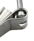 Close-up of 3 Inch Stainless Steel V Band Clamp With Flange Male And Female Ends For Performance Exhaust Systems