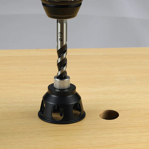 Pro Grade Drill Punch Locator And Vertical Drill Press Jig with 90 Degree Hole Positioning Kit for Woodworking on wood surface