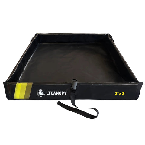 Collapsible Containment Tray For Oil Spills And Poolside Use Rugged PVC Folding Duck Pond 2x2ft Waterproof Utility Berm