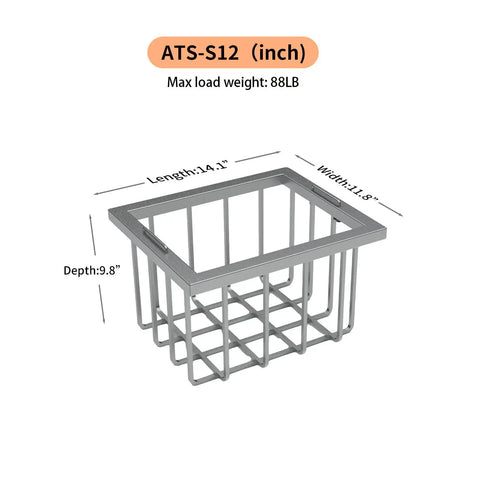 Heavy-Duty 12 Gallon Ultrasonic Cleaner With Digital Heater Timer, Top Shelf Stainless Steel Tank accessory basket dimensions.